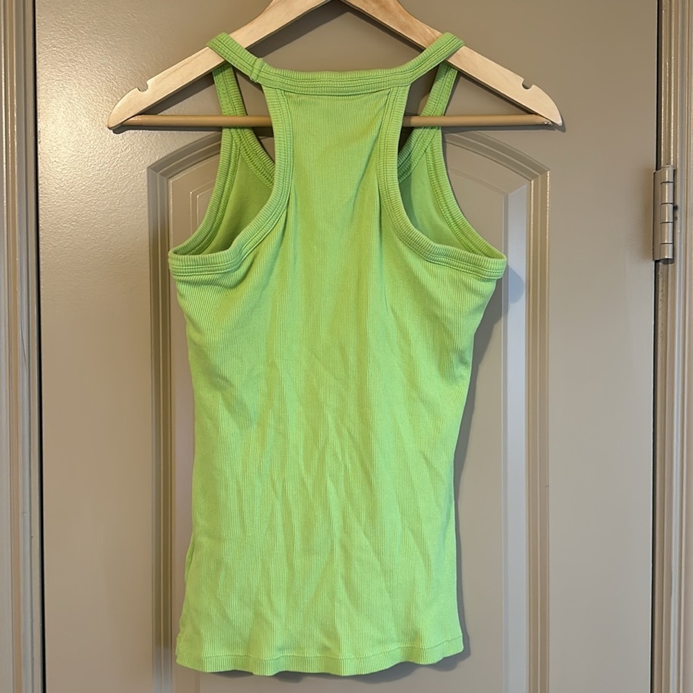 Nike Neon Green Ribbed Tank Top - Picture 4 of 9